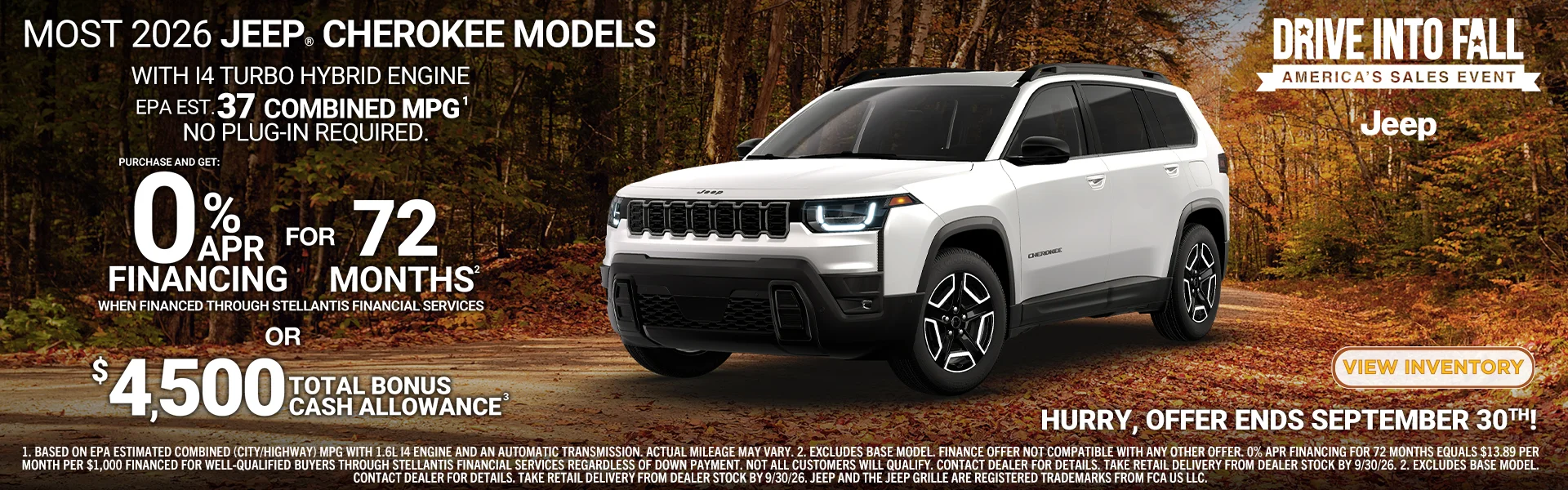 2026 JEEP CHEROKEE MODEL OFFERS